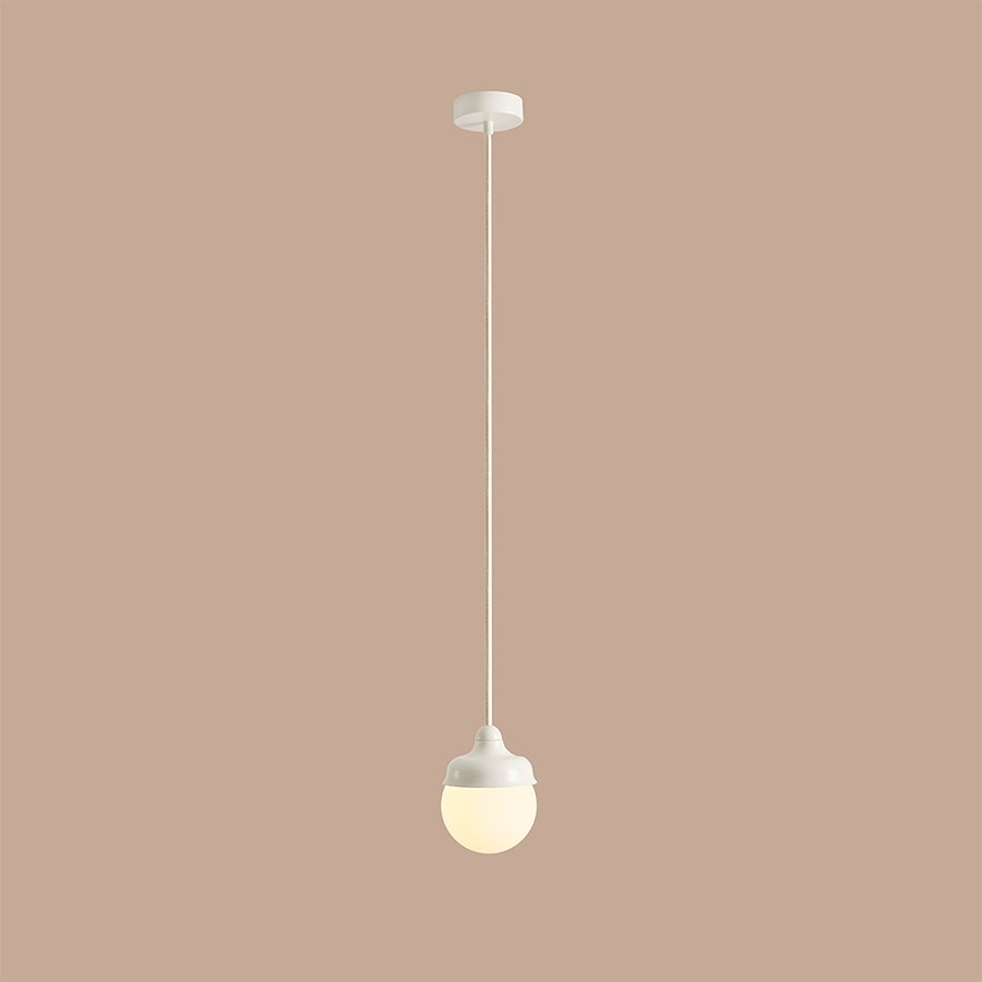 HANGING PENDANT GLOBE LIGHT CREAM - DYKE & DEAN