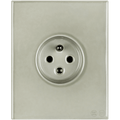KATY PATY PORCELAIN PLATE 2 PIN EURO WALL SOCKET GREY GREEN - DYKE & DEAN