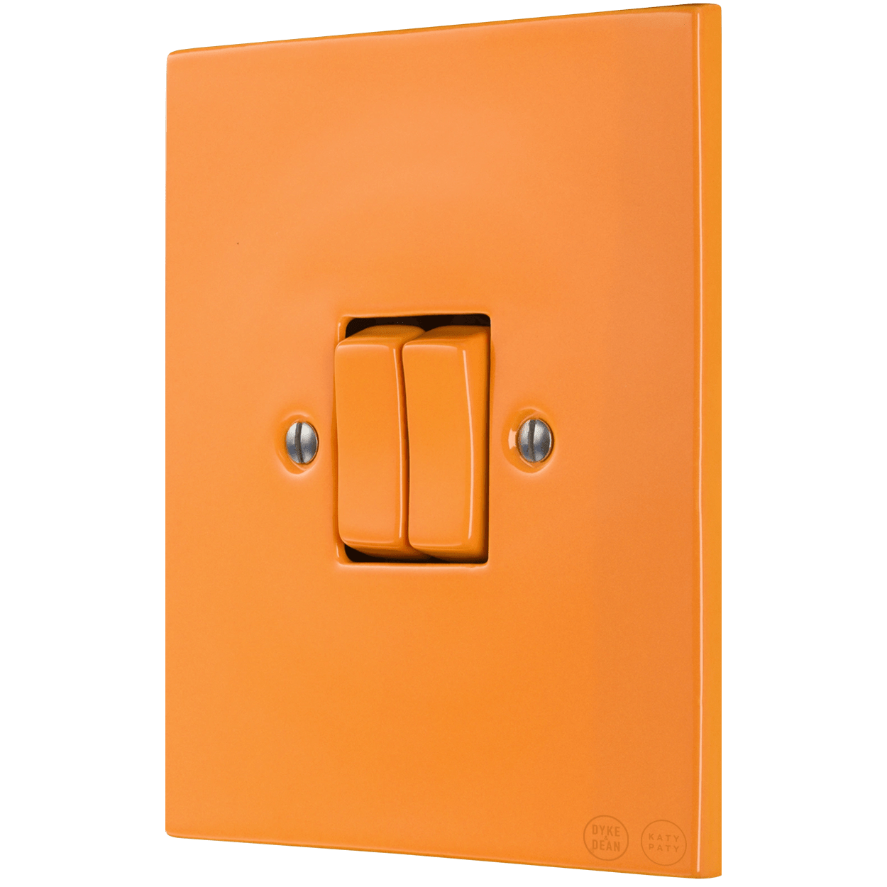 KATY PATY PORCELAIN PLATE WALL LIGHT SWITCH CARROT DOUBLE - DYKE & DEAN