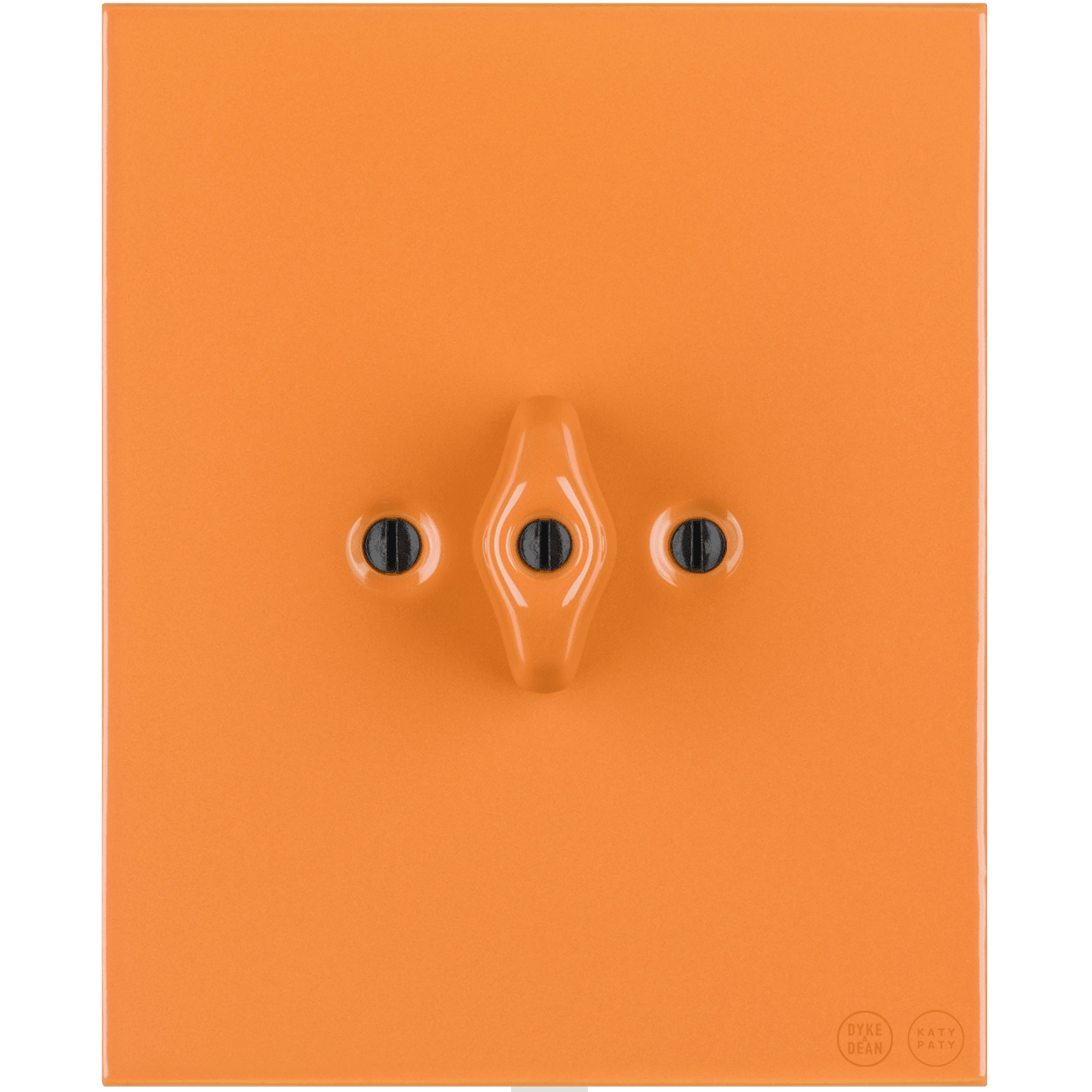 KATY PATY PORCELAIN PLATE WALL LIGHT SWITCH CARROT ROTARY - DYKE & DEAN