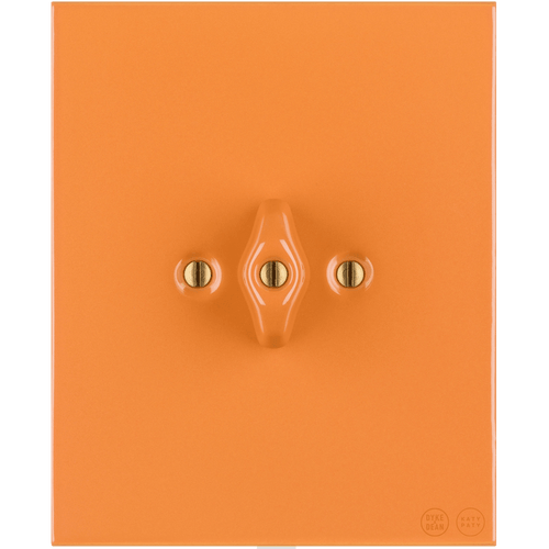KATY PATY PORCELAIN PLATE WALL LIGHT SWITCH CARROT ROTARY - DYKE & DEAN