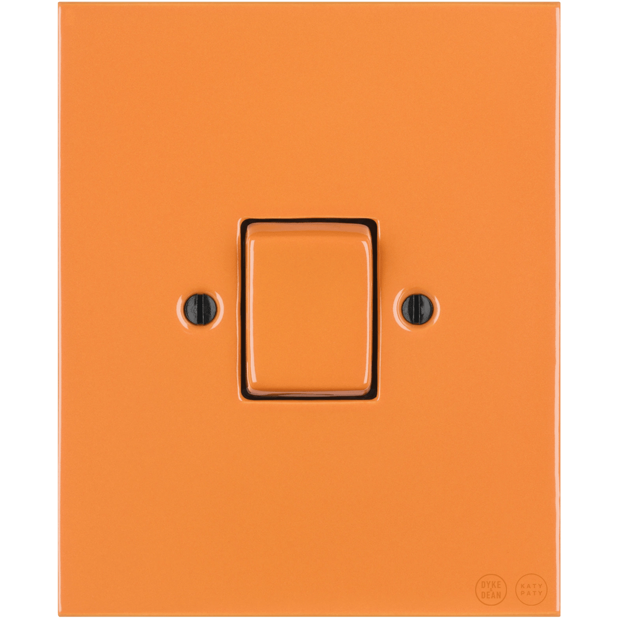 KATY PATY PORCELAIN PLATE WALL LIGHT SWITCH FAT BUTTON CARROT - DYKE & DEAN