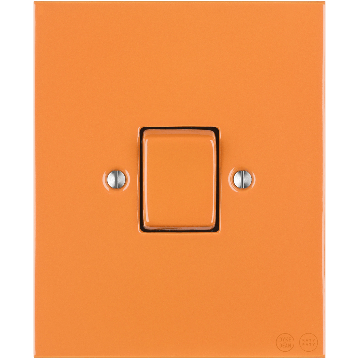 KATY PATY PORCELAIN PLATE WALL LIGHT SWITCH FAT BUTTON CARROT - DYKE & DEAN