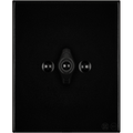 KATY PATY PORCELAIN PLATE WALL LIGHT SWITCH MATTE BLACK ROTARY - DYKE & DEAN