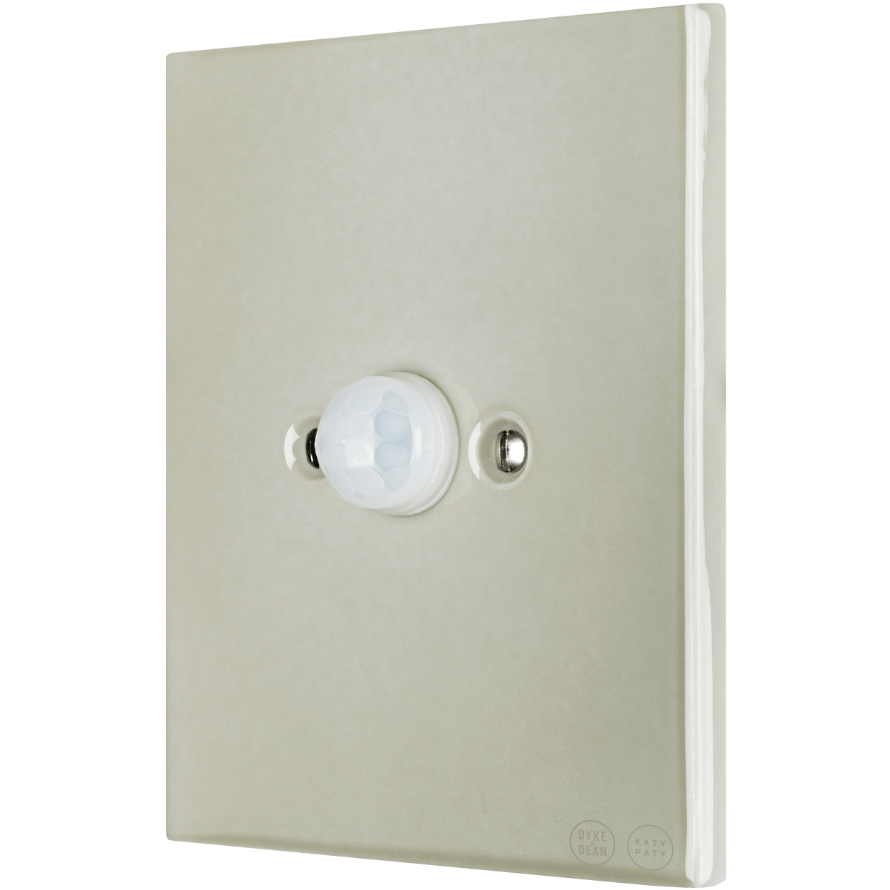 KATY PATY PORCELAIN PLATE WALL MOTION SENSOR GREY GREEN - DYKE & DEAN