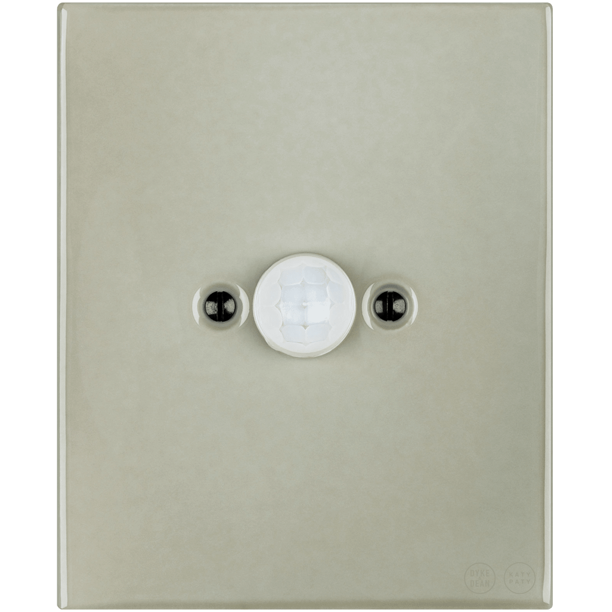 KATY PATY PORCELAIN PLATE WALL MOTION SENSOR GREY GREEN - DYKE & DEAN