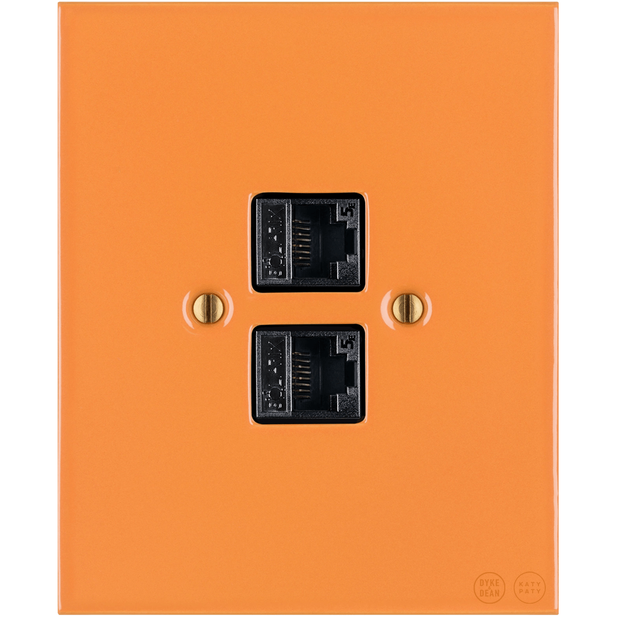 KATY PATY PORCELAIN PLATE WALL SOCKET CARROT DOUBLE PC/USB - DYKE & DEAN