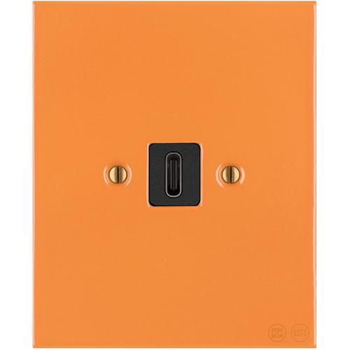 KATY PATY PORCELAIN PLATE WALL SOCKET CARROT USB - C - DYKE & DEAN