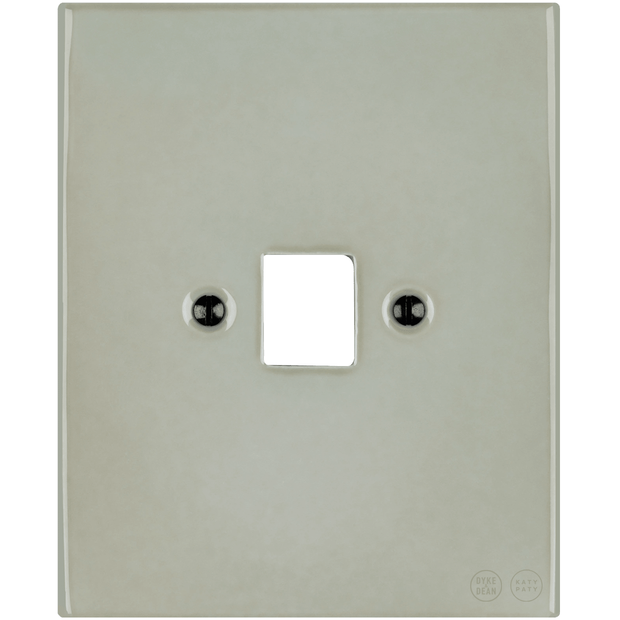 KATY PATY PORCELAIN PLATE WALL SOCKET GREY GREEN PC/USB - DYKE & DEAN