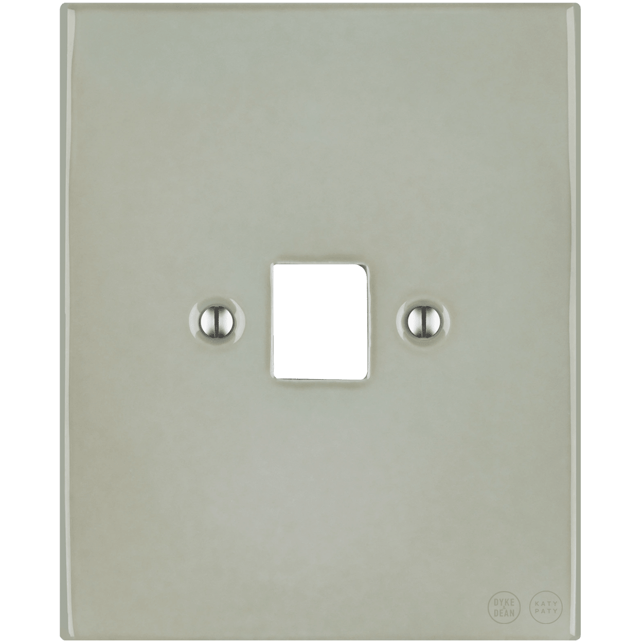 KATY PATY PORCELAIN PLATE WALL SOCKET GREY GREEN PC/USB - DYKE & DEAN