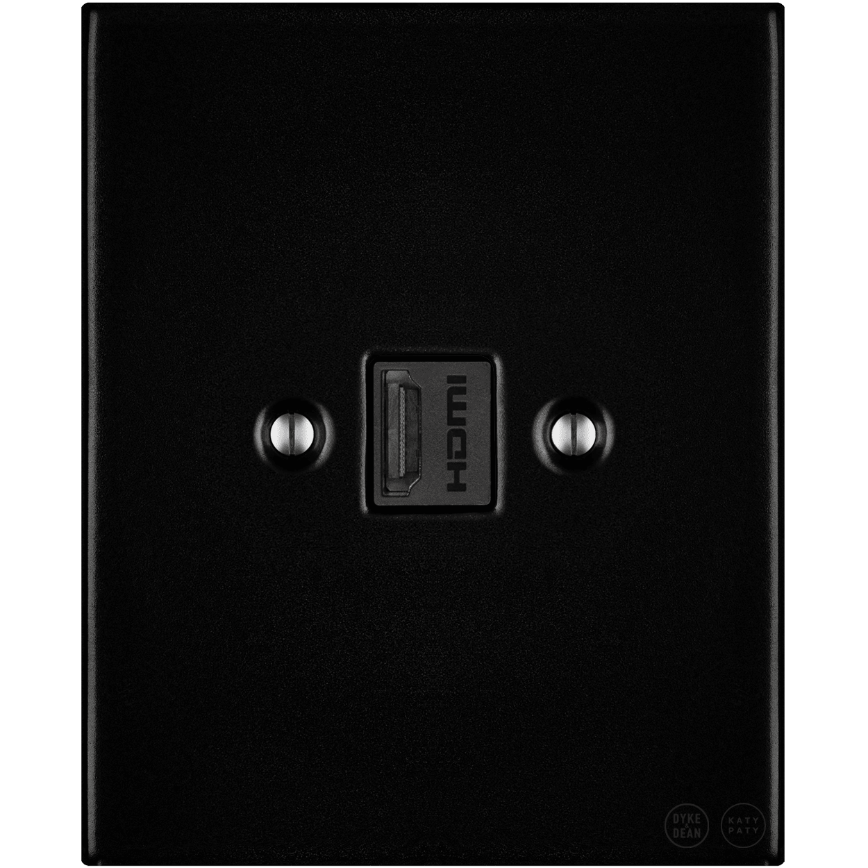 KATY PATY PORCELAIN PLATE WALL SOCKET MATTE BLACK HDMI - DYKE & DEAN