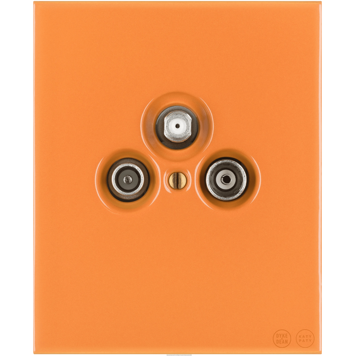 KATY PATY PORCELAIN PLATE WALL SOCKET TV ANTENNA CARROT - DYKE & DEAN