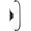 KOBAN WATERPROOF DOUBLE LOOP WALL LIGHT BLACK - DYKE & DEAN