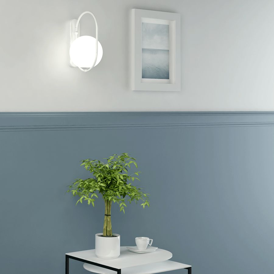 KOBAN WATERPROOF LOOP WALL LIGHT WHITE - DYKE & DEAN