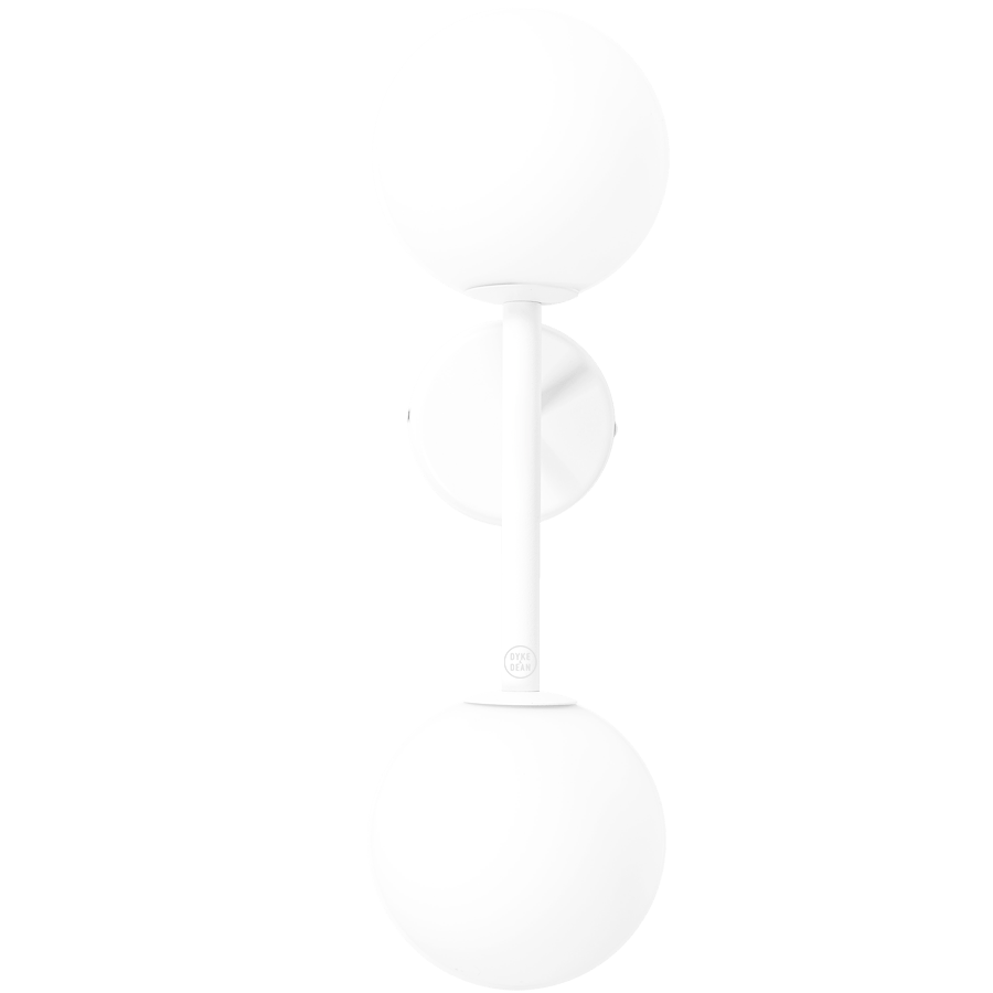 KOP B WATERPROOF DOUBLE GLOBE WALL LIGHT WHITE - DYKE & DEAN