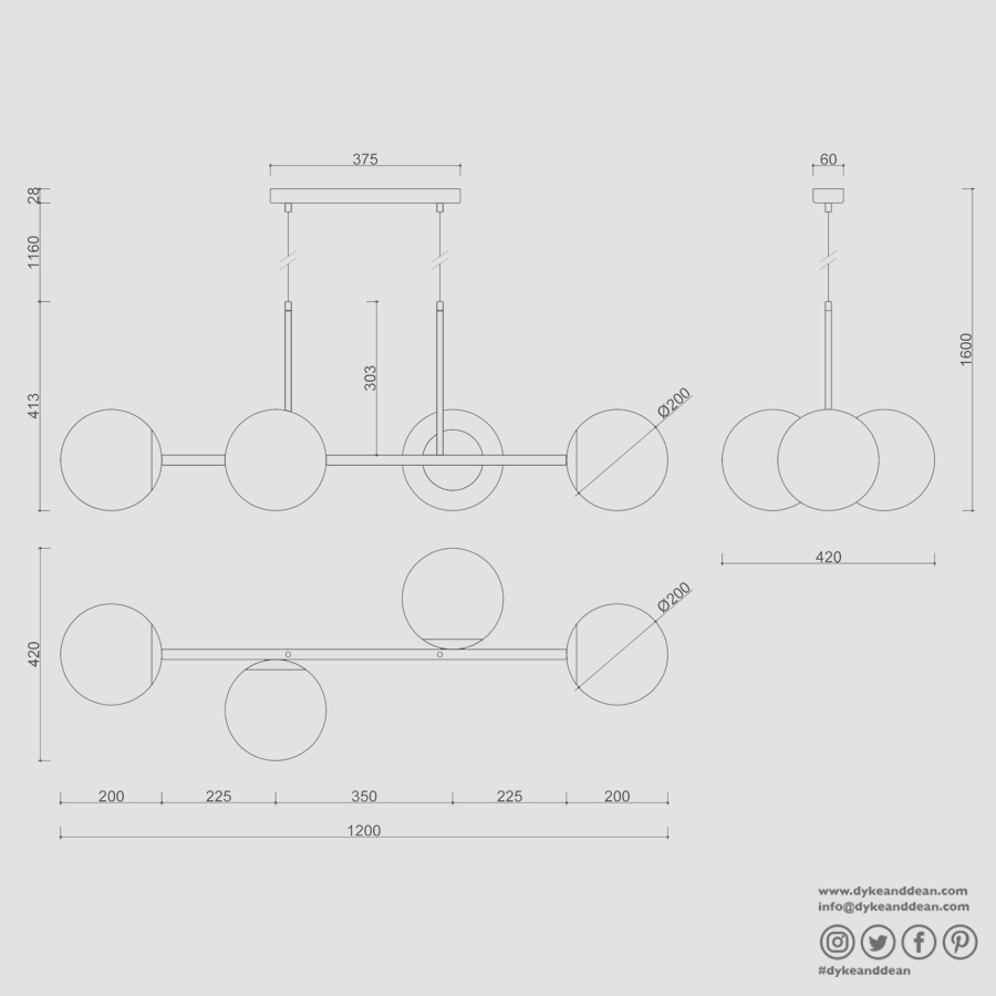 KOP WATERPROOF FIXED CEILING LIGHT WHITE - DYKE & DEAN