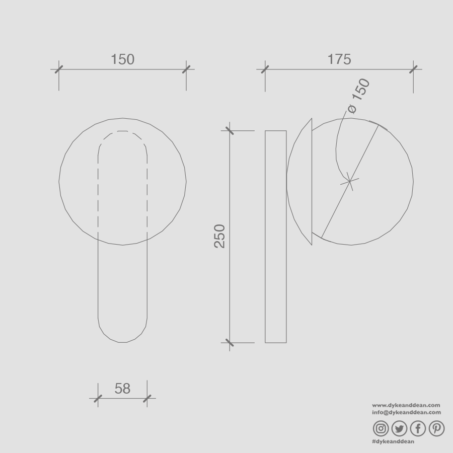 KUUL D SWITCHED BEDSIDE WALL LIGHT BURGUNDY - DYKE & DEAN