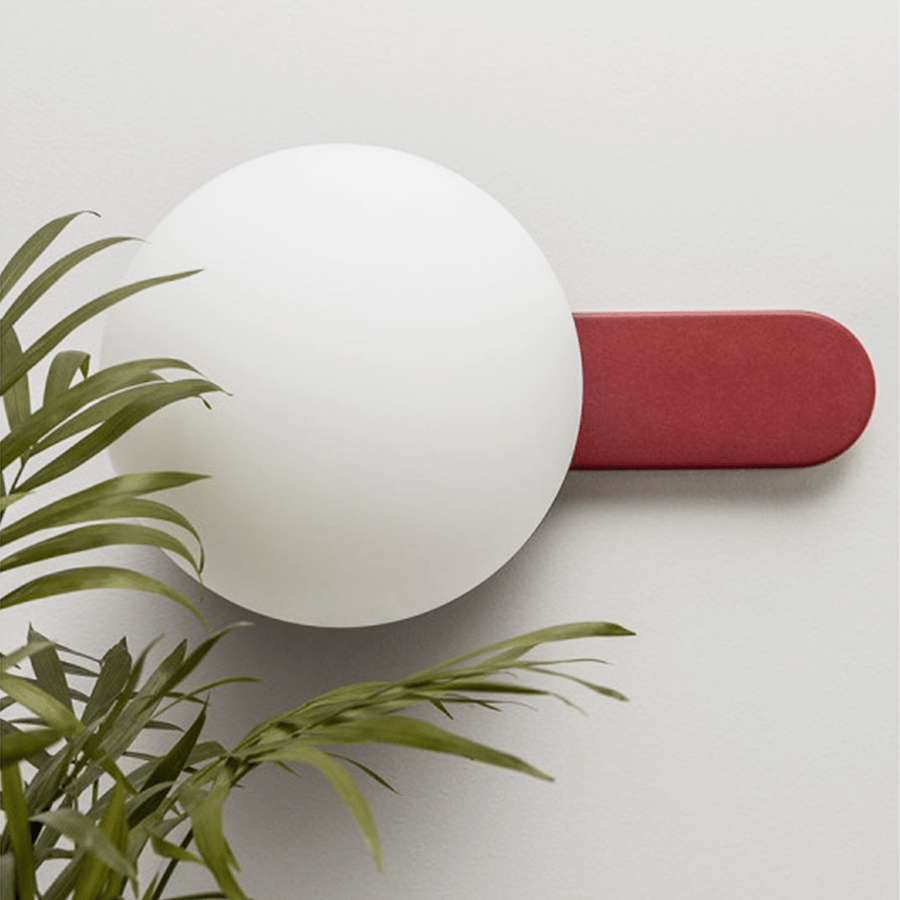 KUUL D SWITCHED BEDSIDE WALL LIGHT BURGUNDY - DYKE & DEAN