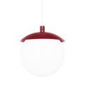 KUUL G WATERPROOF CEILING PENDANT GLOBE LIGHT BURGUNDY - DYKE & DEAN