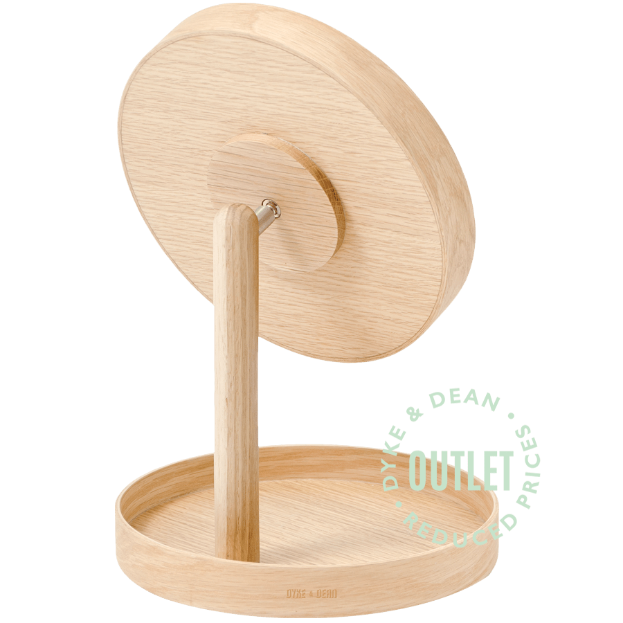 LOOK MAGNIFY MIRROR OAK OUTLET - DYKE & DEAN