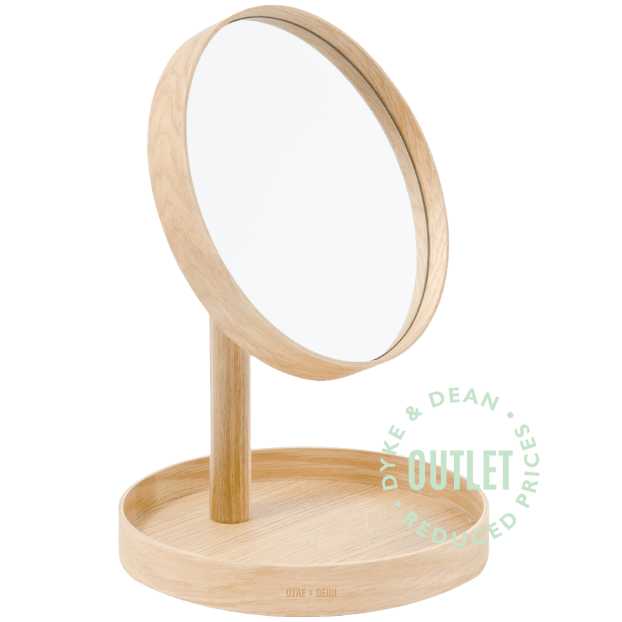 LOOK MAGNIFY MIRROR OAK OUTLET - DYKE & DEAN