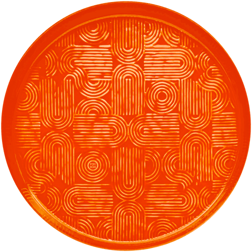 LUX PLATEAU TRAY X LARGE ORANGE 600mm - DYKE & DEAN