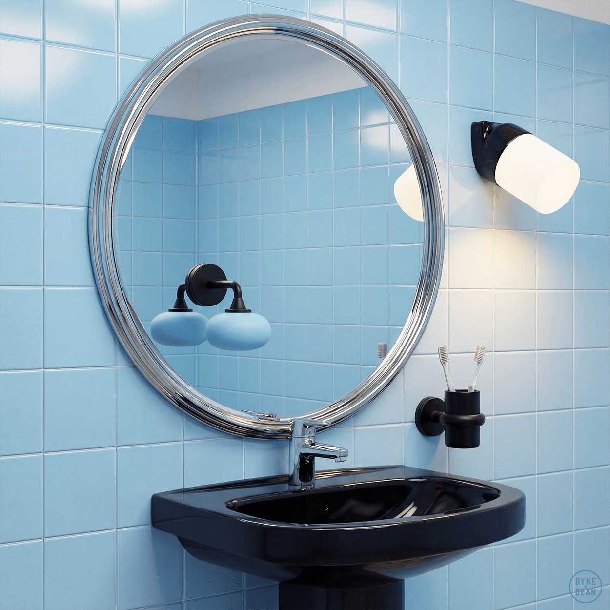 MAGNETIC SOAP HOLDER BLACK - DYKE & DEAN