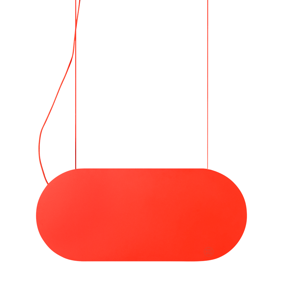 MALUMI A SUSPENSION PENDANT LIGHT RED ORANGE - DYKE & DEAN