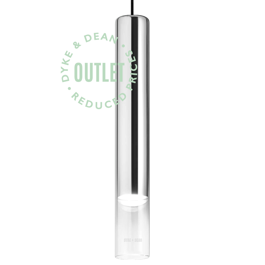 METAL TUBE CLEAR BATON PENDANT OUTLET - DYKE & DEAN