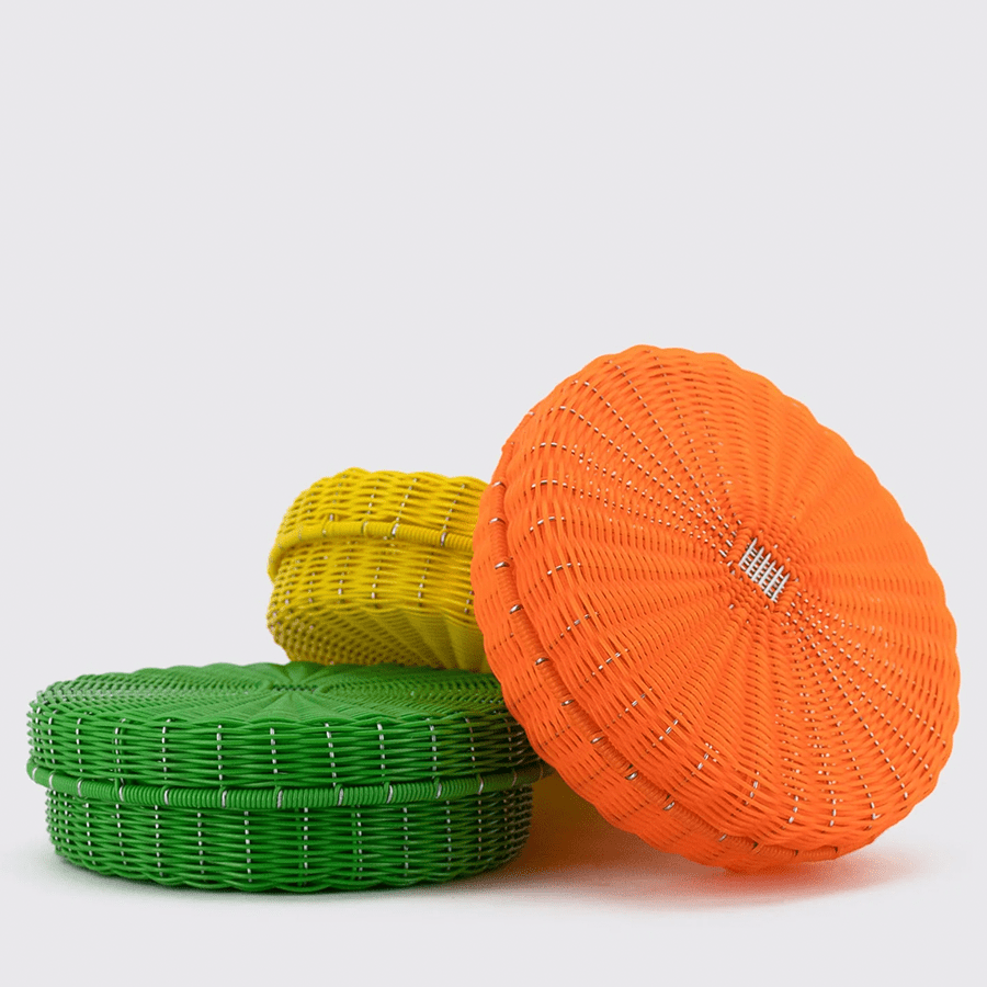 MEXICAN ORANGE TORTILLA BASKET - DYKE & DEAN