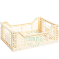 MIDI STACKING CRATE CREAM OUTLET - DYKE & DEAN