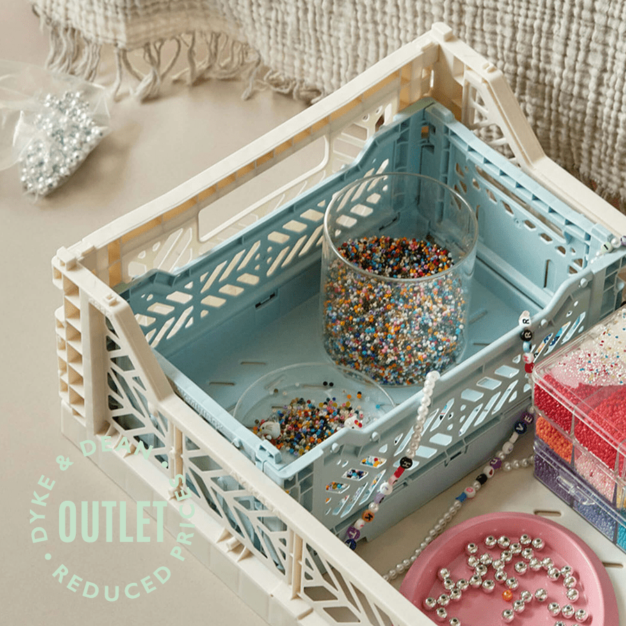 MIDI STACKING CRATE CREAM OUTLET - DYKE & DEAN