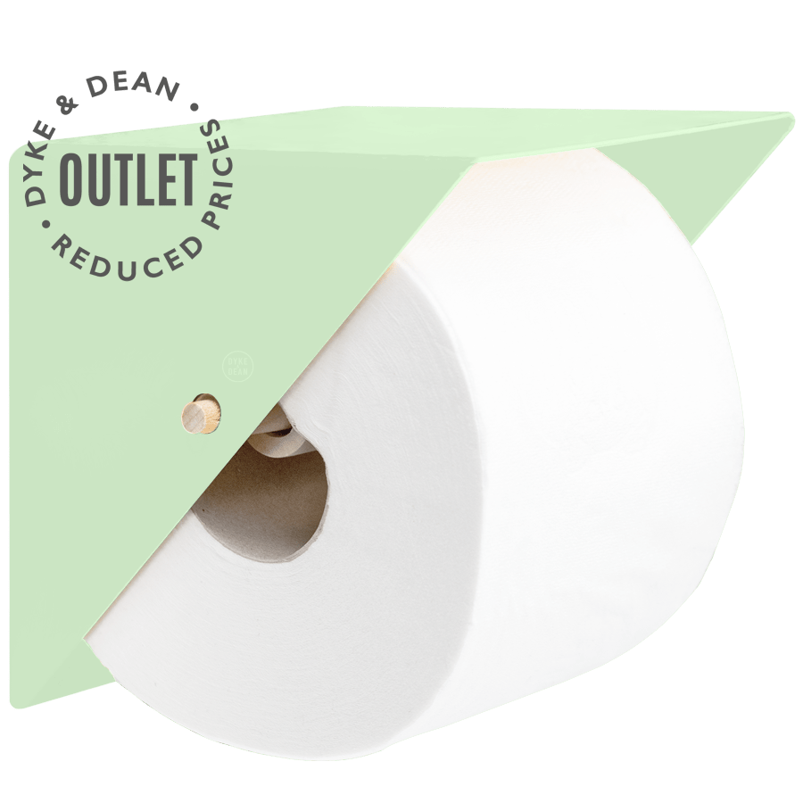 MINT GREEN TRIANGLE WALL TOILET ROLL HOLDER OUTLET - DYKE & DEAN