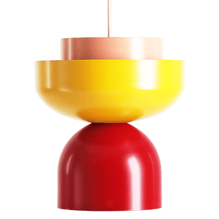 MODULAR PENDANT LIGHT MUSTARD RED & CORAL - DYKE & DEAN