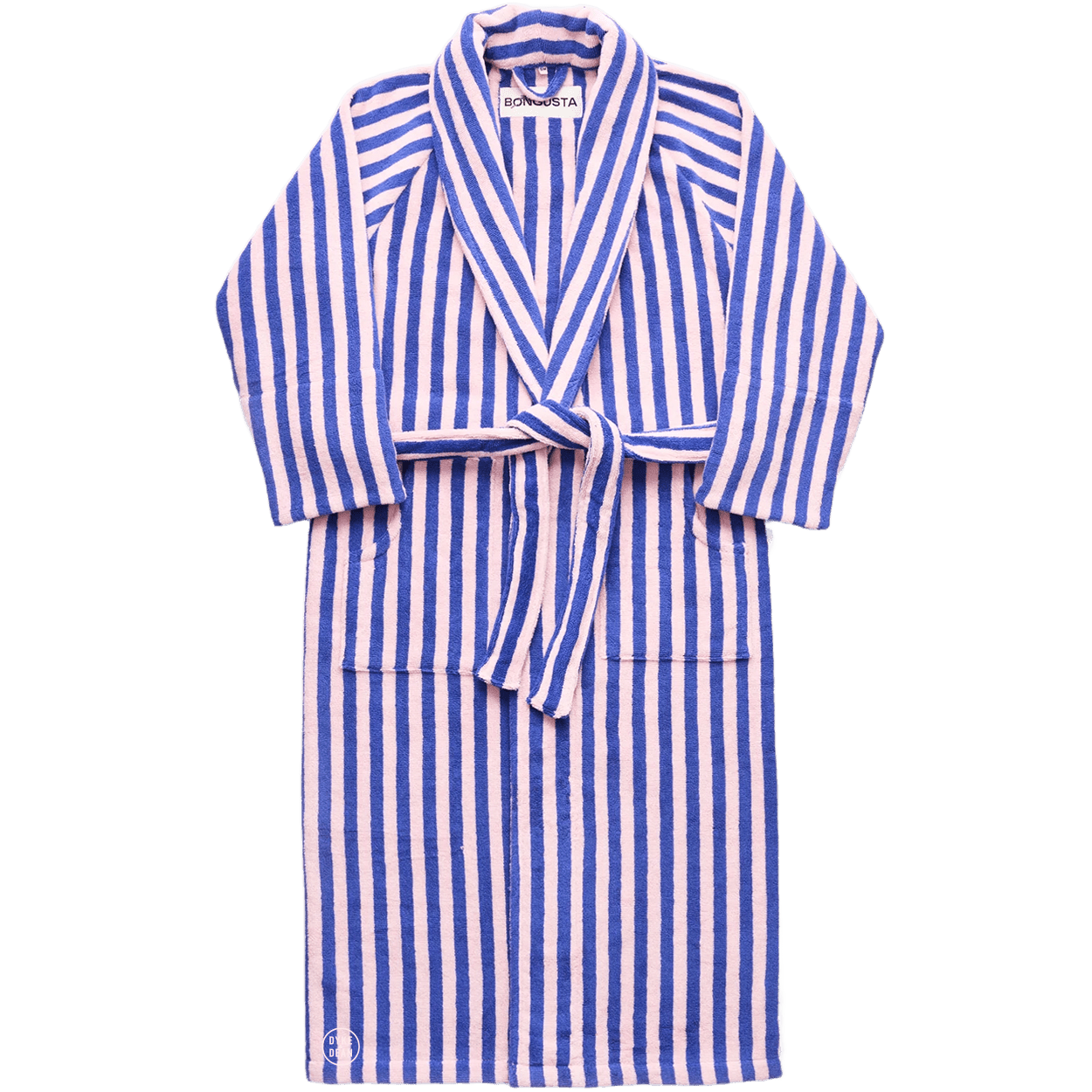 NARAM BATH ROBE DAZZLING BLUE & ROSE - DYKE & DEAN