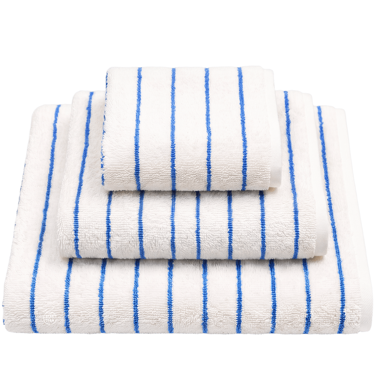 NARAM BATH TOWELS MOONBEAM & ULTRAMARINE - DYKE & DEAN