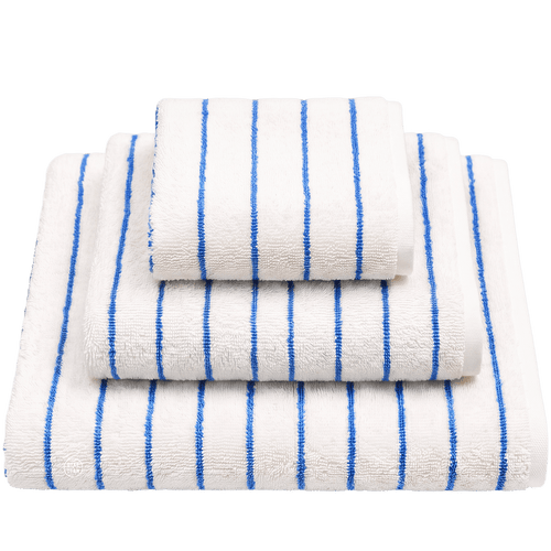 NARAM BATH TOWELS MOONBEAM & ULTRAMARINE - DYKE & DEAN