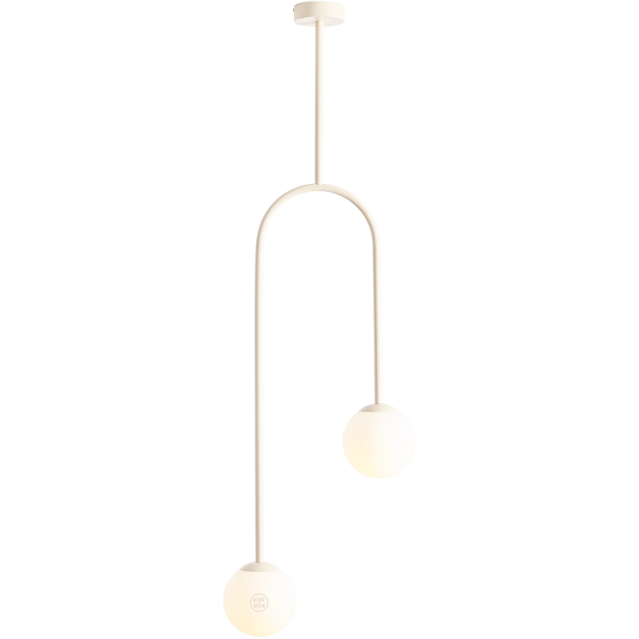 NAVE 2 GLOBE FIXED CEILING LIGHT CREAM - DYKE & DEAN