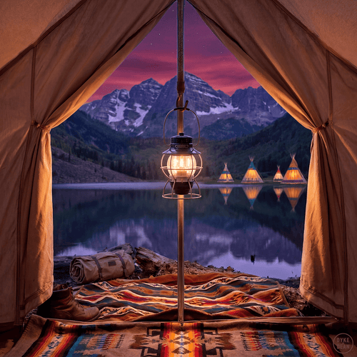 OCEAN BLUE RAILROAD LANTERN - DYKE & DEAN