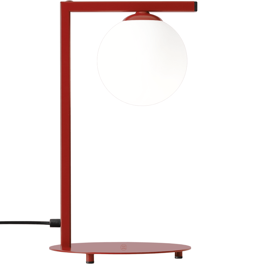 OPAL GLASS TABLE LIGHT RED - DYKE & DEAN