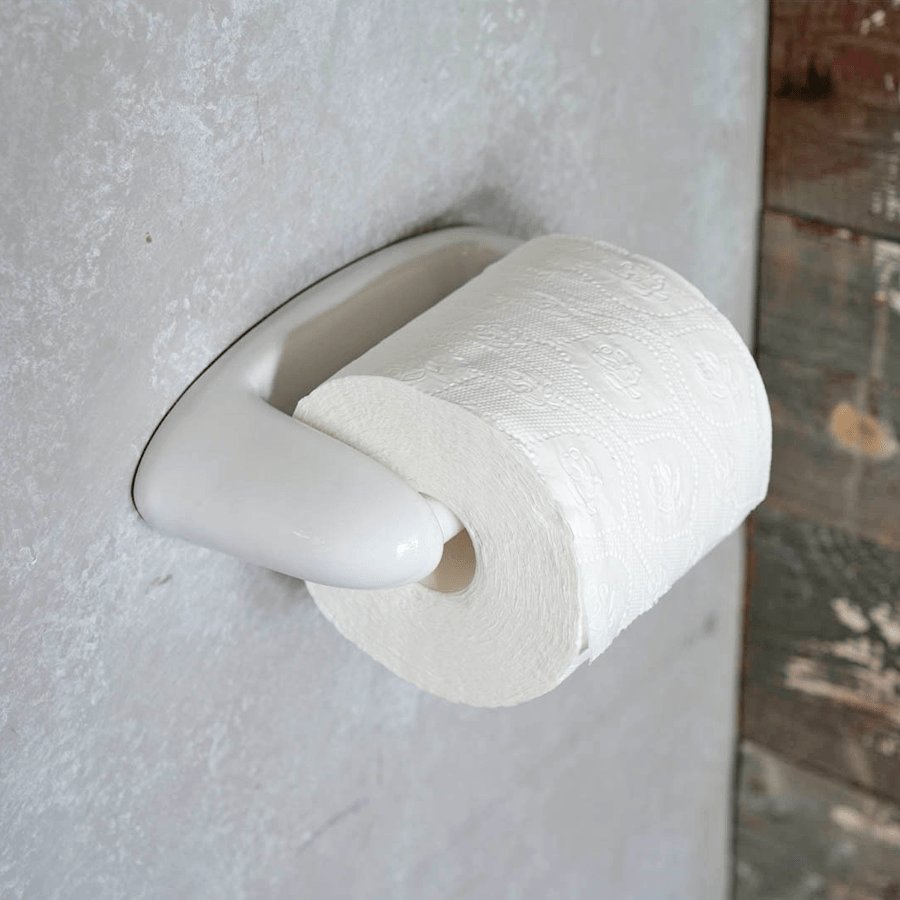 OPEN PORCELAIN TOILET PAPER HOLDER - DYKE & DEAN