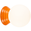 ORANGE CERAMIC SCONCE WATERPROOF OPAL GLOBE WALL LIGHT - DYKE & DEAN