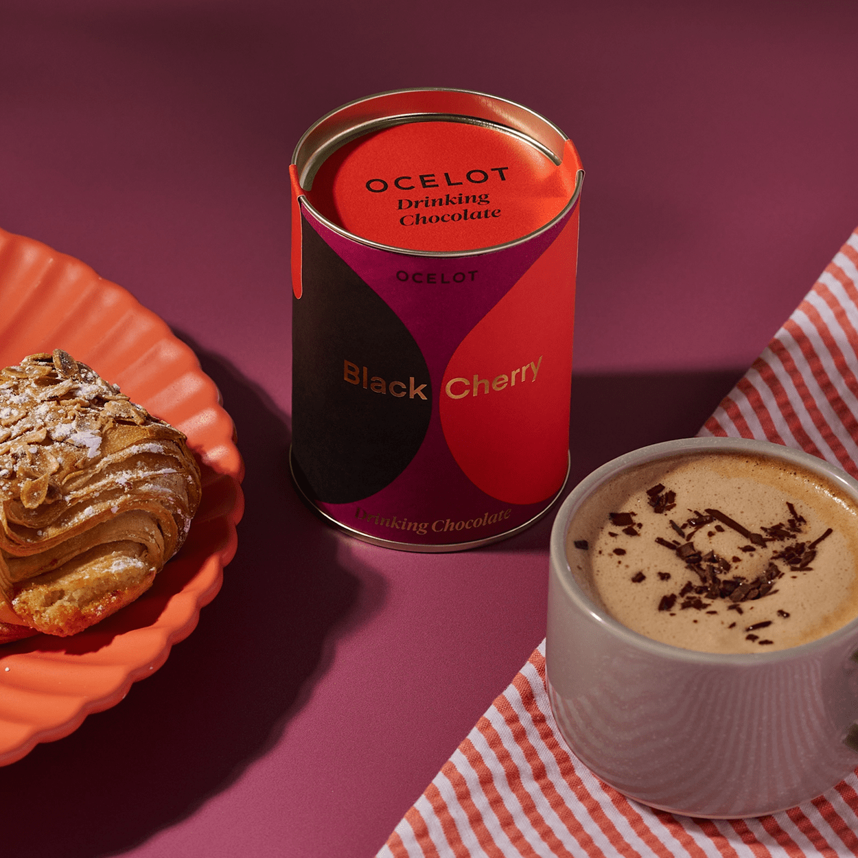 ORGANIC BLACK CHERRY DRINKING DARK CHOCOLATE - DYKE & DEAN