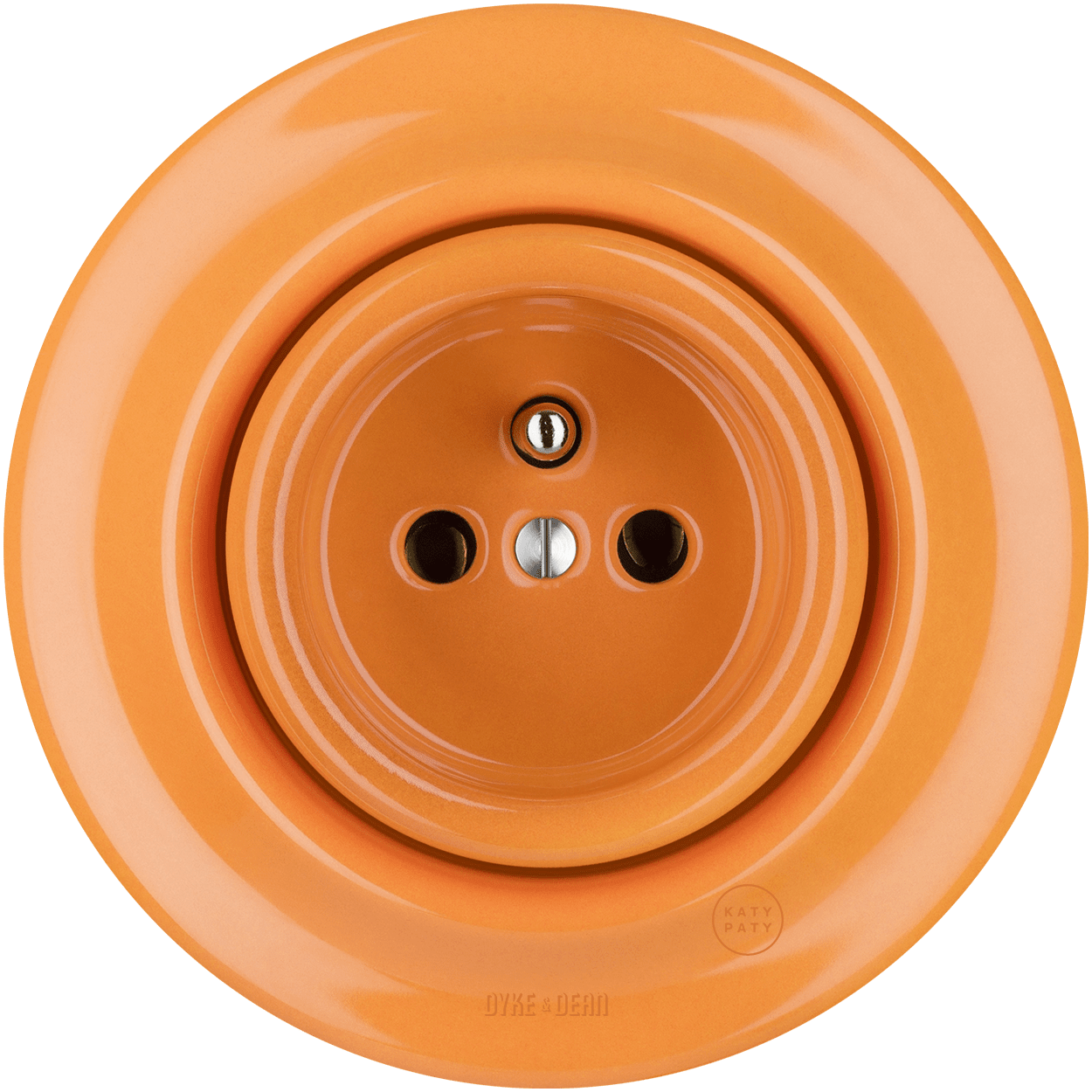 PORCELAIN 2 PIN WALL SOCKET CARROT - DYKE & DEAN