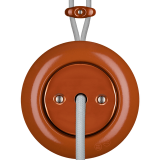 PORCELAIN KATY PATY COLONA ROUND SURFACE MOUNTED CABLE GLAND SOCKET BRICK RED - DYKE & DEAN