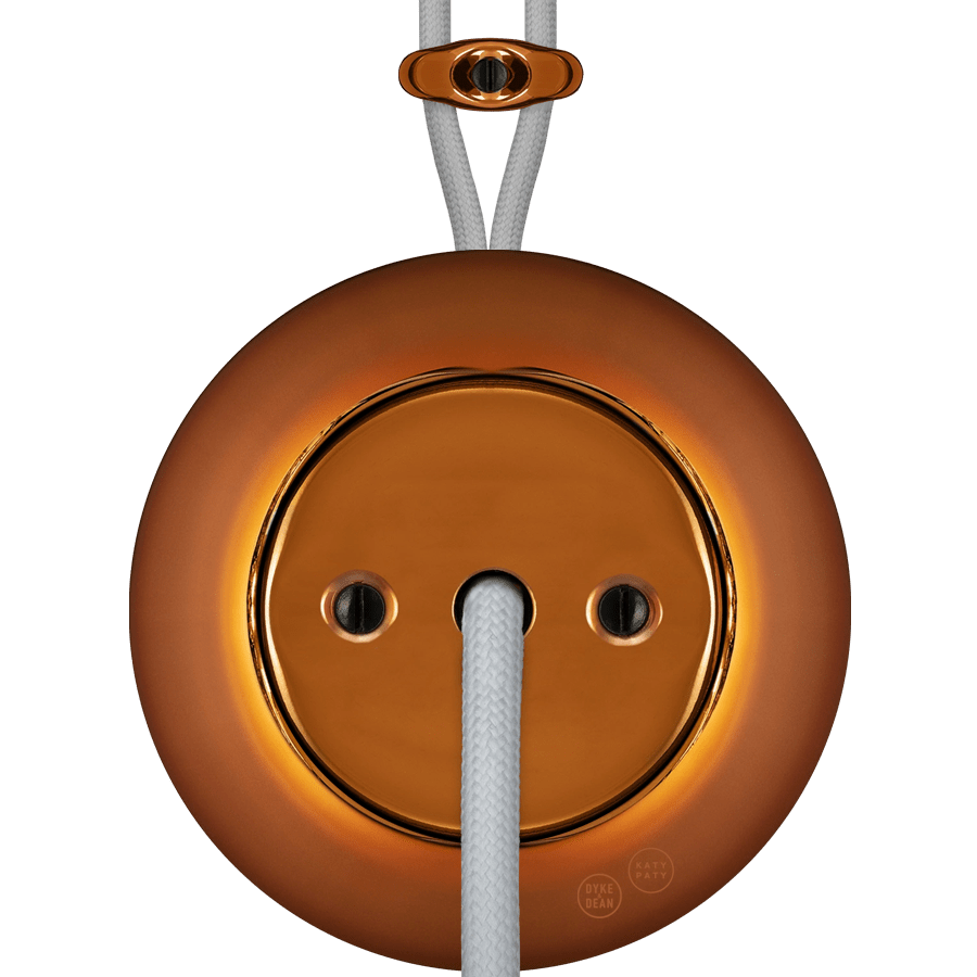 PORCELAIN KATY PATY COLONA ROUND SURFACE MOUNTED CABLE GLAND SOCKET BRONZE - DYKE & DEAN