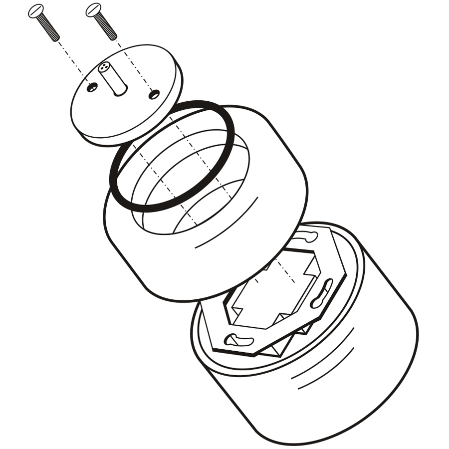 PORCELAIN KATY PATY COLONA ROUND SURFACE MOUNTED CABLE GLAND SOCKET CHROME - DYKE & DEAN