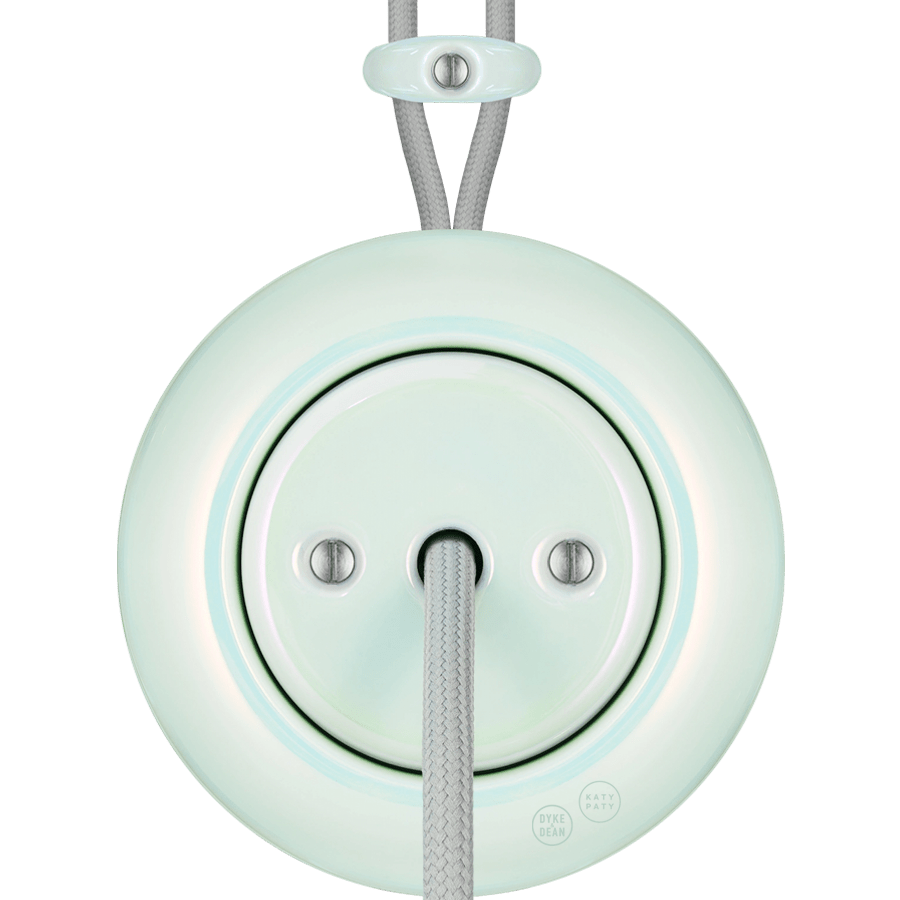 PORCELAIN KATY PATY COLONA ROUND SURFACE MOUNTED CABLE GLAND SOCKET CONCHA - DYKE & DEAN