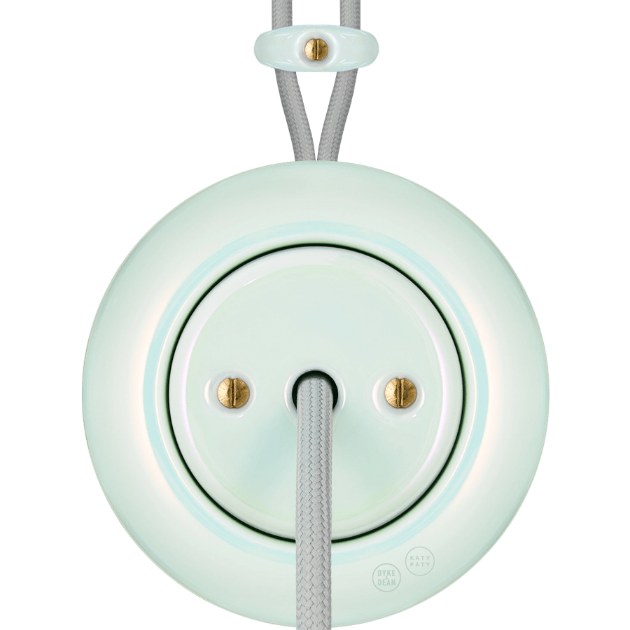 PORCELAIN KATY PATY COLONA ROUND SURFACE MOUNTED CABLE GLAND SOCKET CONCHA - DYKE & DEAN