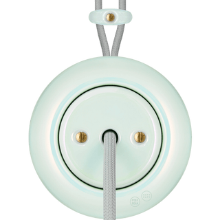 PORCELAIN KATY PATY COLONA ROUND SURFACE MOUNTED CABLE GLAND SOCKET CONCHA - DYKE & DEAN